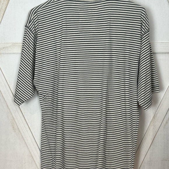 Striped Gray and White Men's Shirt - Picture 4 of 4